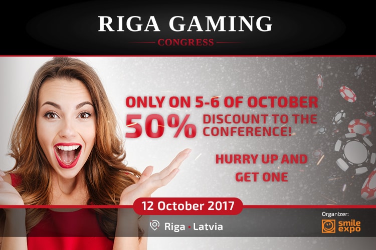 50% discount on Riga Gaming Congress tickets